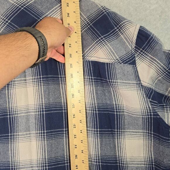 Vintage Big Mac JC Penney Men's 2XL shirt Jacket Shacket Gray Plaid Flannel Sher - Picture 10 of 11